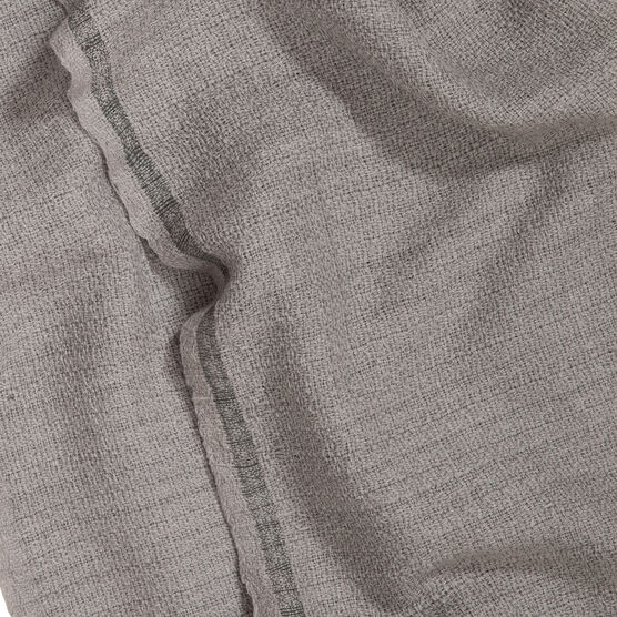 Pale grey hand woven wool cashmere scarf